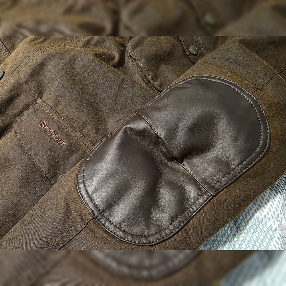 NWT! Barbour Ogston Wax Jacket in Olive Sz. Medium - Picture 6 of 9
